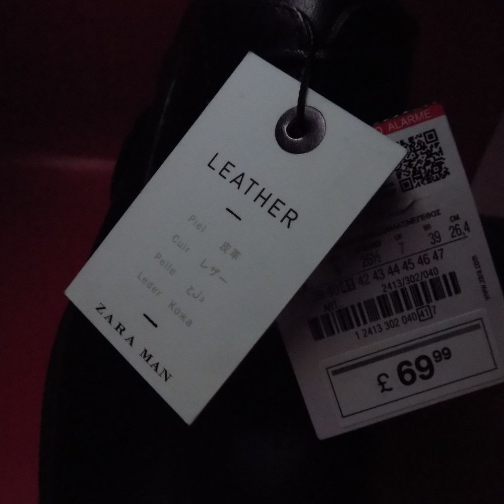 zara men leather lace up drerss shoes - Picture 4 of 6